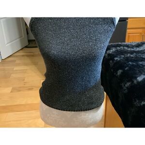EMPORIO ARMANI BLACK V BACK SLEEVELESS TOP